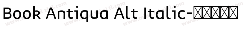 Book Antiqua Alt Italic字体转换